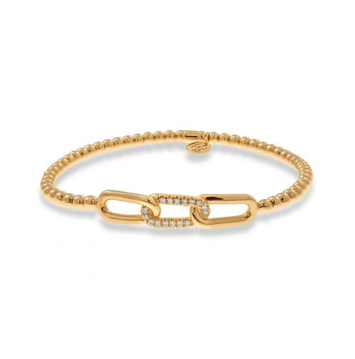 0.10ctw, 18K Yellow Gold Tresore Stretch Bracelet - Gunderson's Jewelers