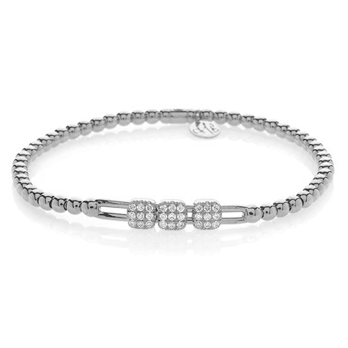 0.24ctw, 18K White Gold Tresore Stretch Bracelet - Gunderson's Jewelers