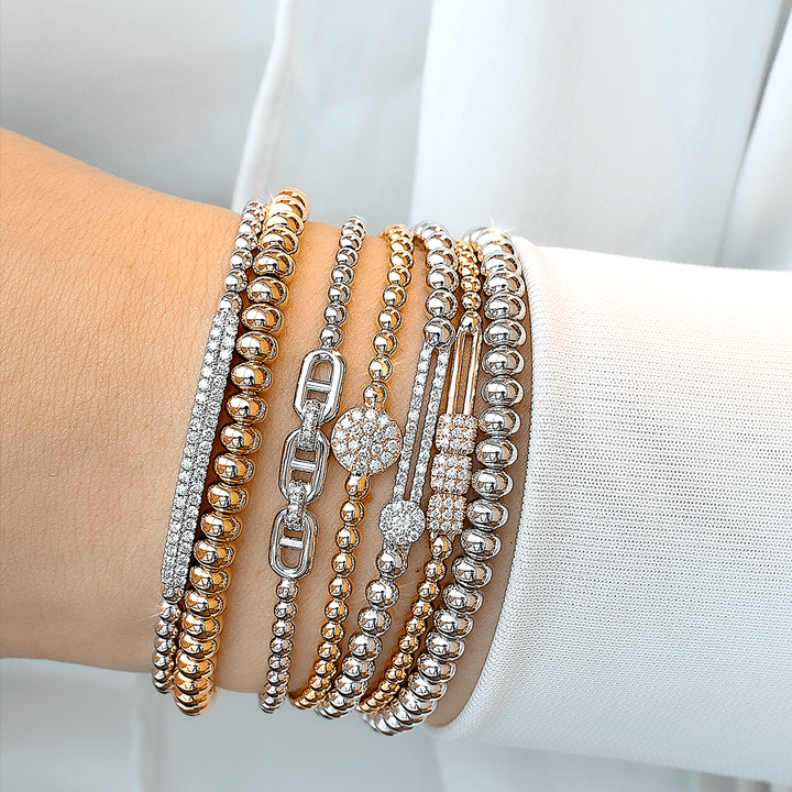 0.24ctw, 18K Yellow Gold Tresore Stretch Bracelet - Gunderson's Jewelers