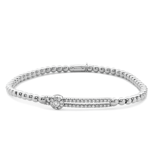 0.25ctw, 18K White Gold Tresore Stretch Bracelet - Gunderson's Jewelers