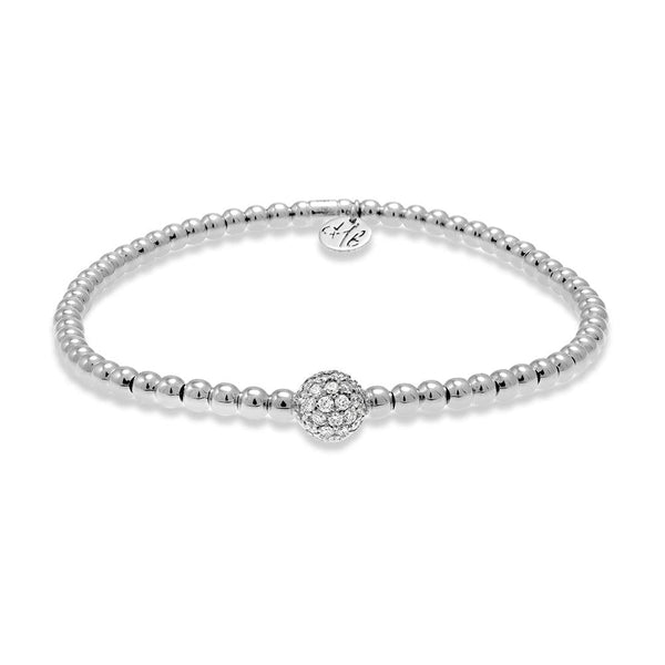 0.30ctw, 18K White Gold Tresore Stretch Bracelet - Gunderson's Jewelers