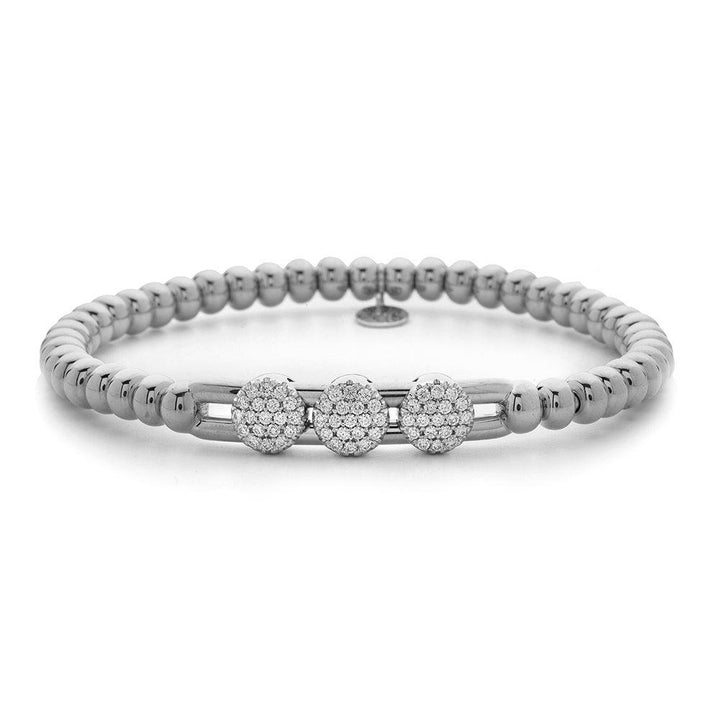 0.34ctw, 18K White Gold Tresore Stretch Bracelet - Gunderson's Jewelers