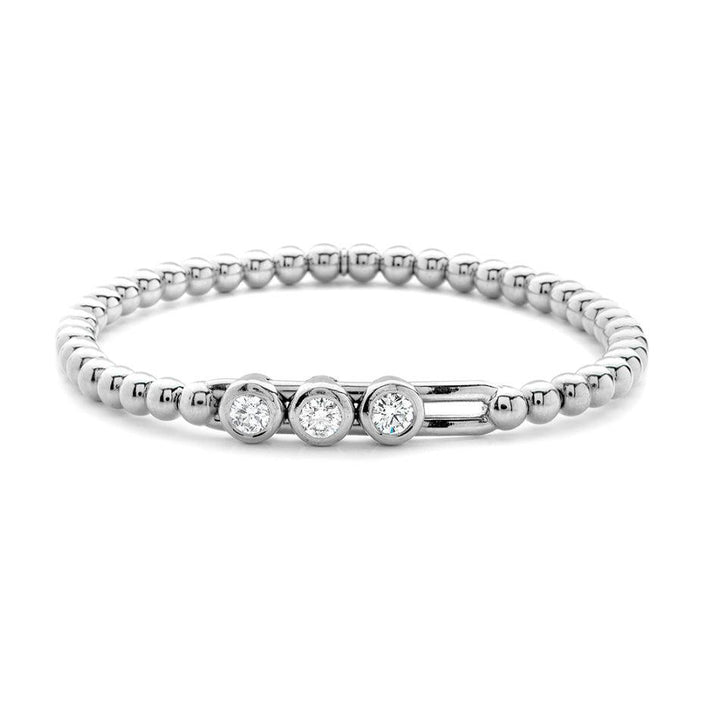 0.60ctw, 18K White Gold Tresore Stretch Bracelet - Gunderson's Jewelers