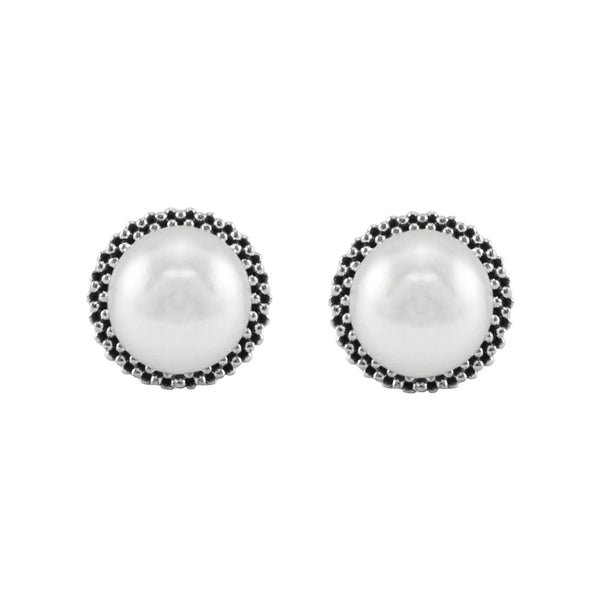 Caviar Pearl Stud Earrings