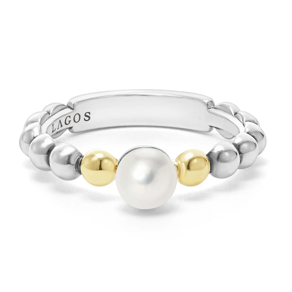 Two-Tone Pearl Ring