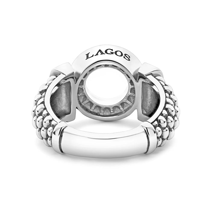 Diamond Circle Caviar Ring