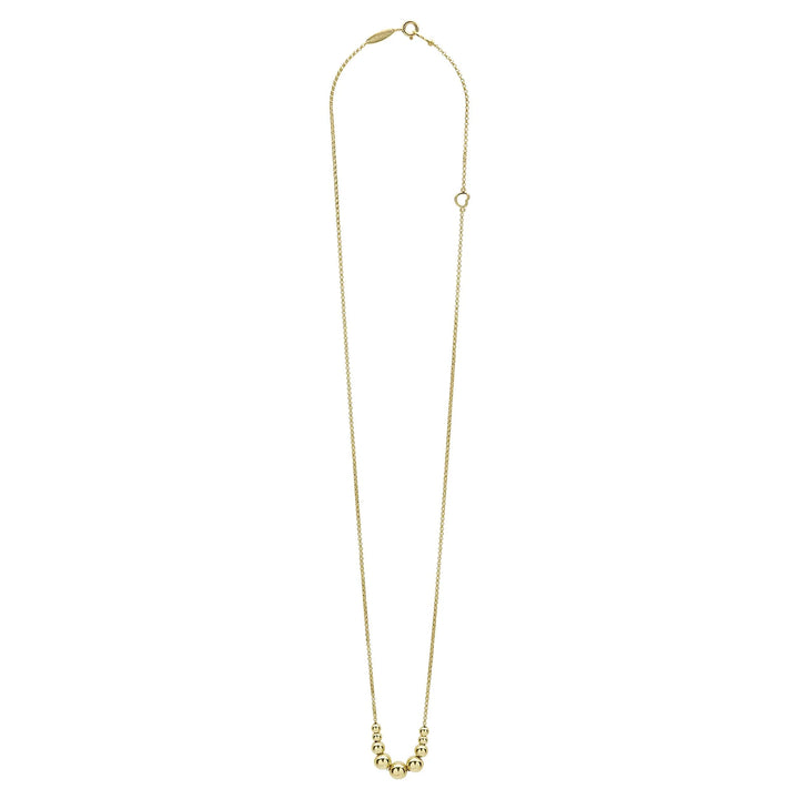 18K Gold Graduated Bead Necklace