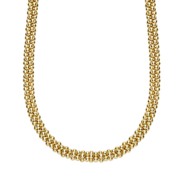 18K Gold Caviar Necklace | 4mm