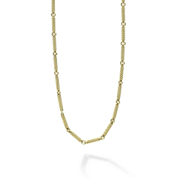 18K Gold Superfine Caviar Link Necklace