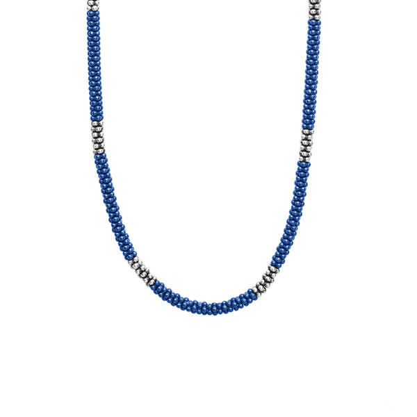 Silver Station Ceramic Beaded Necklace | 3mm