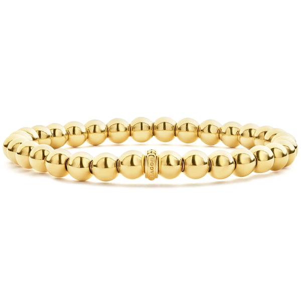 18K Gold Bead Bracelet | 6mm