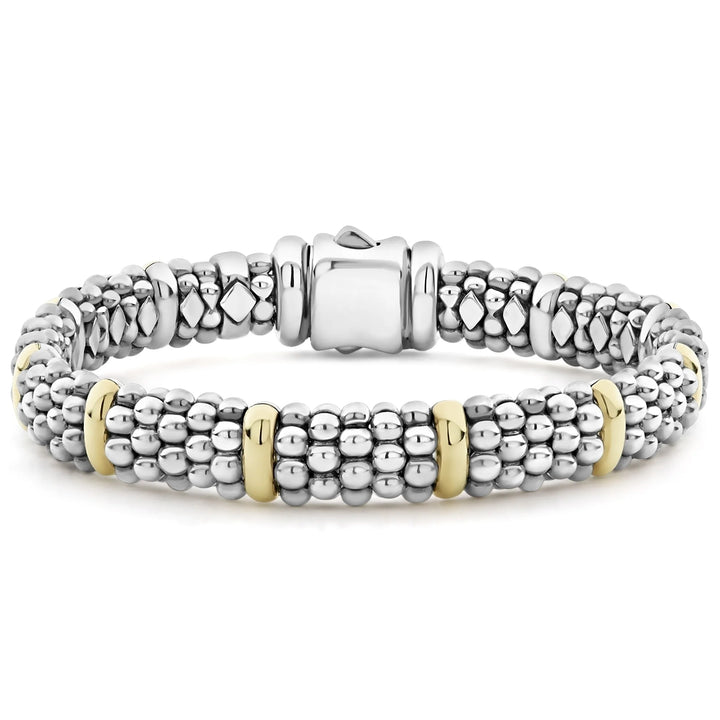 Gold Station Caviar Bracelet | 9mm