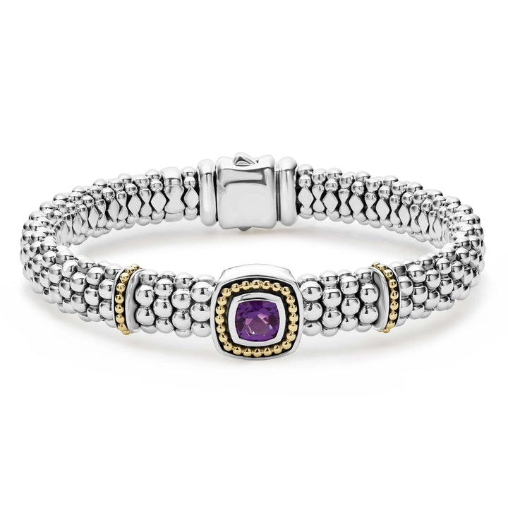 Amethyst Caviar Bracelet | 9mm