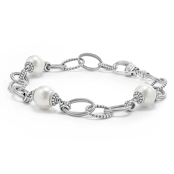 Caviar Pearl Link Bracelet