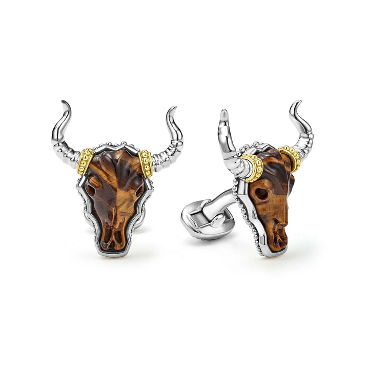 Tiger Eye Long Horn Cufflinks