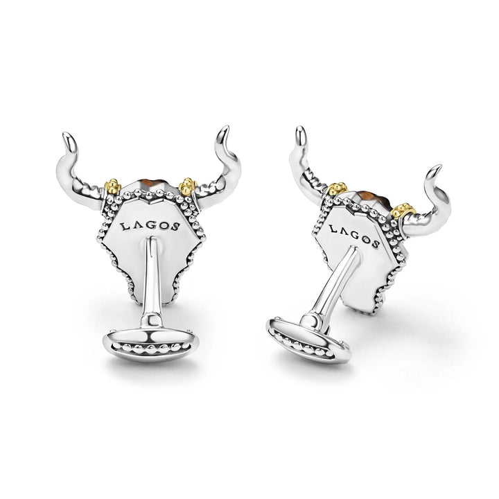 Tiger Eye Long Horn Cufflinks