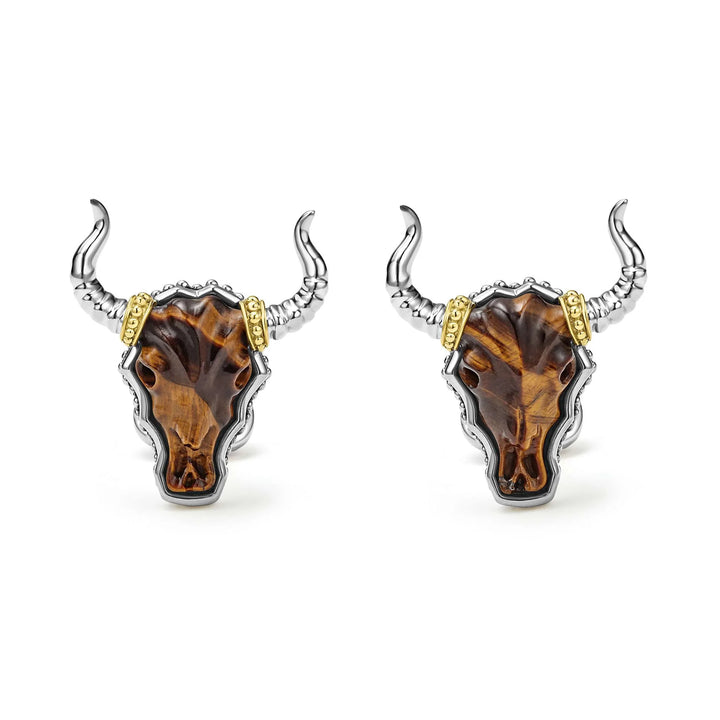 Tiger Eye Long Horn Cufflinks