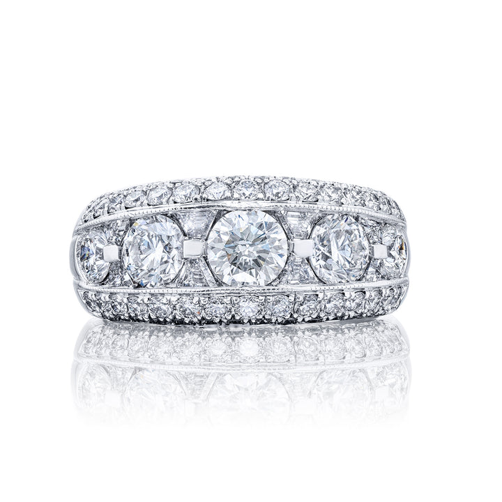 3.00ctw 3 row channel/pave diamonds in platinum