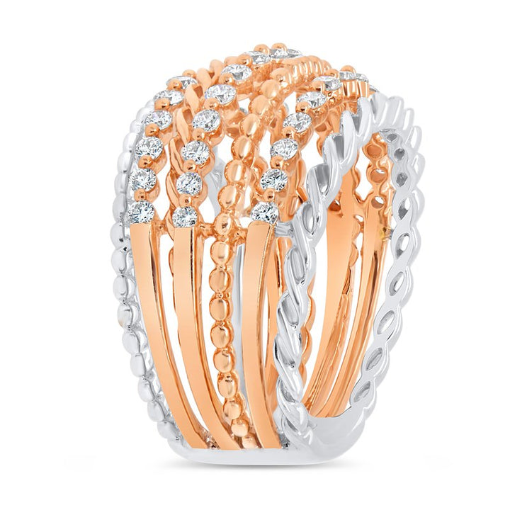 0.75ctw Diamond Multi-Row Fashion Ring