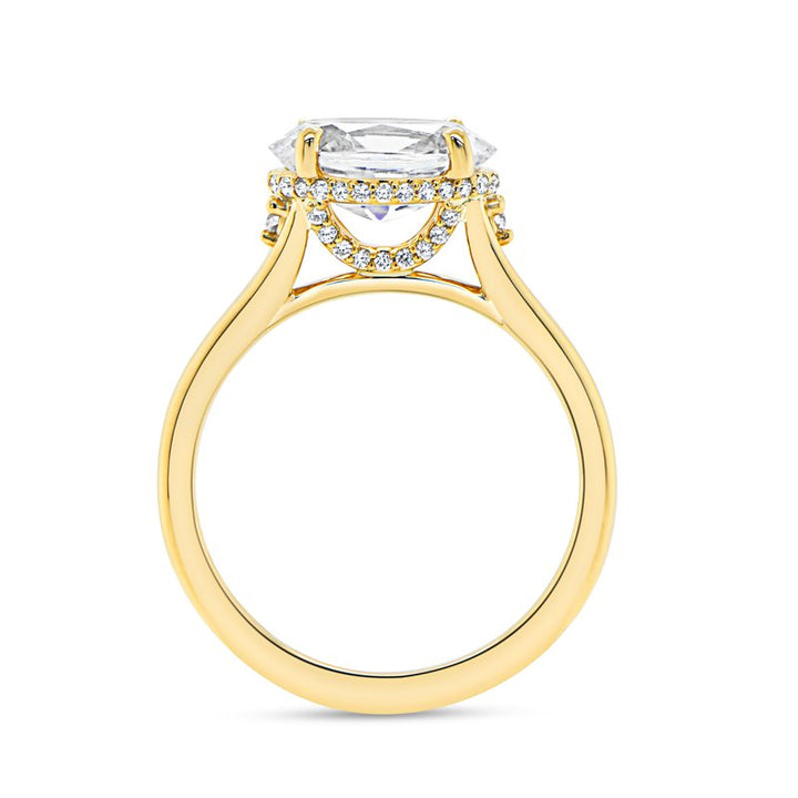 0.16ctw Diamond Oval Engagement Ring
