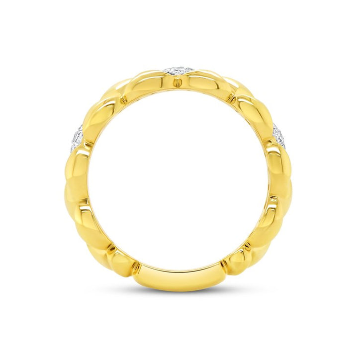 0.31ctw Diamond Quilt Ring