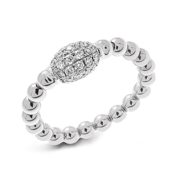 0.32ctw, 18K White Gold Tresore Stretch Ring