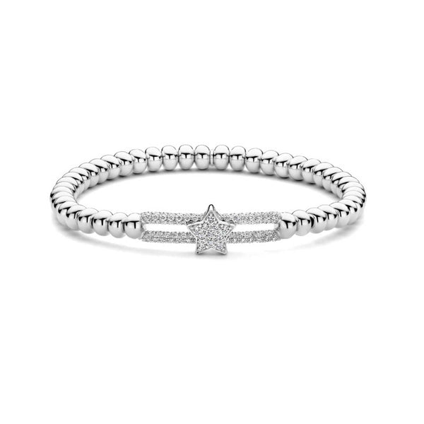 0.75ctw, 18K White Gold Tresore Stretch Bracelet