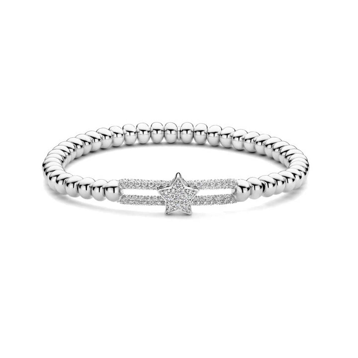 0.75ctw, 18K White Gold Tresore Stretch Bracelet