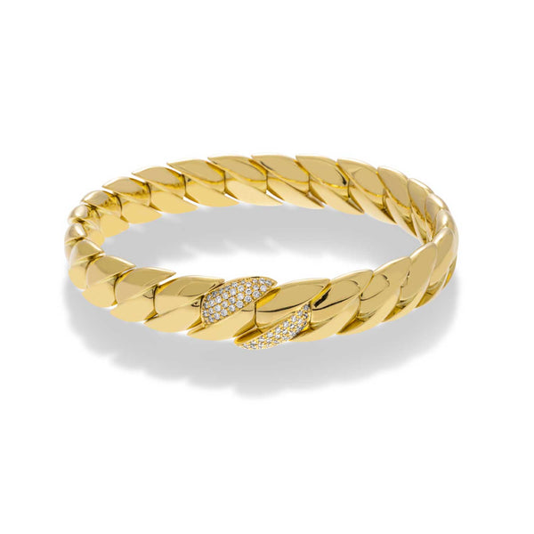 0.29ctw, 18K Yellow Gold Tresore Stretch Bracelet