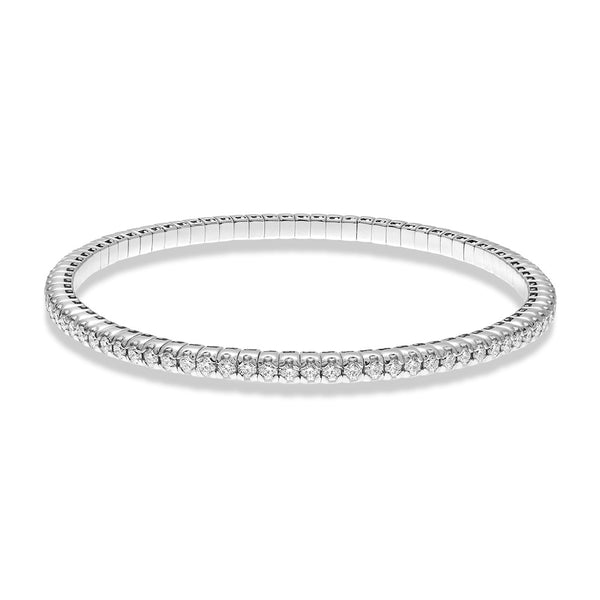 2.49ctw, 18K White Gold Tresore Tennis Stretch Bracelet