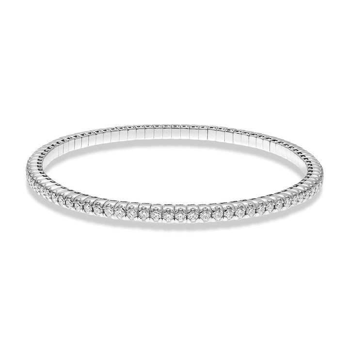 2.49ctw, 18K White Gold Tresore Tennis Stretch Bracelet