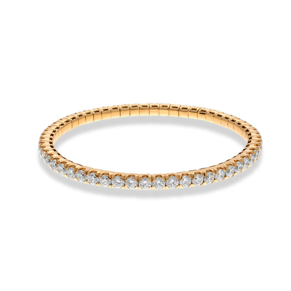 8.40ctw, 18K Yellow Gold Tresore Tennis Stretch Bracelet
