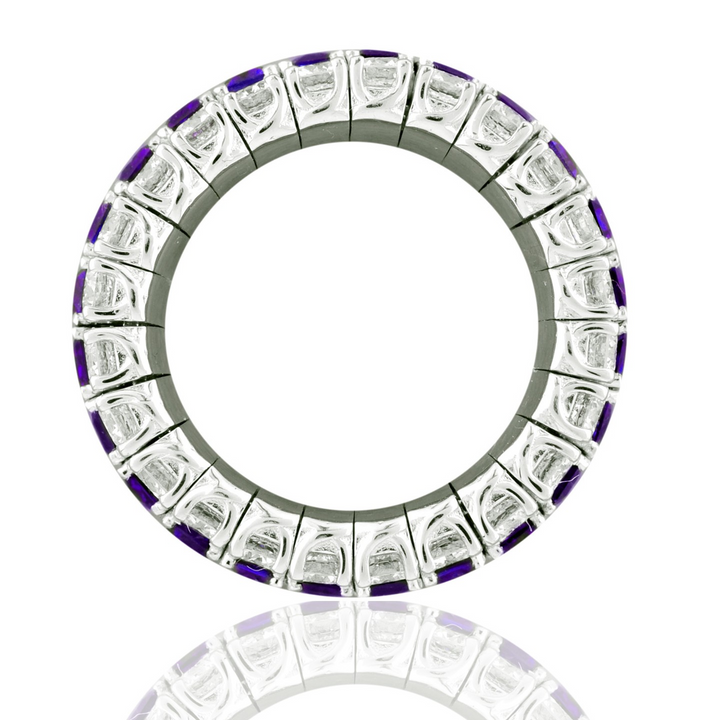 3-Row Octagonal Sapphires and Diamond Xpandable™ Ring