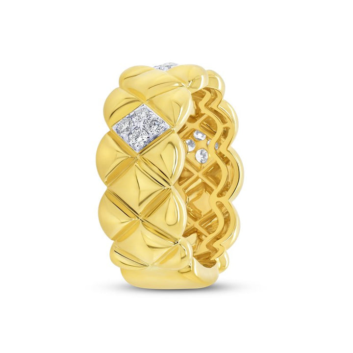 0.31ctw Diamond Quilt Ring