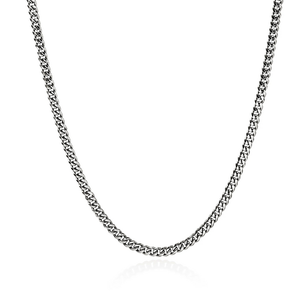 24" Sterling Silver Curb Chain Necklace 3.9MM