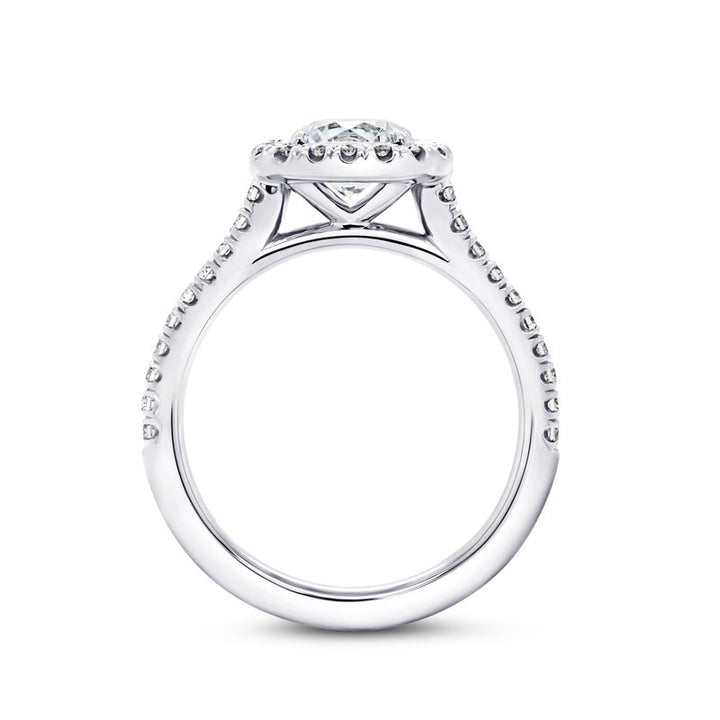0.34ctw Diamond Halo Engagement Ring