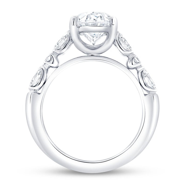 0.64ctw Cathedral Engagement Ring
