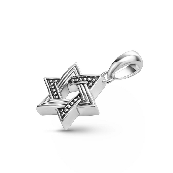 Small Silver Star of David Amulet