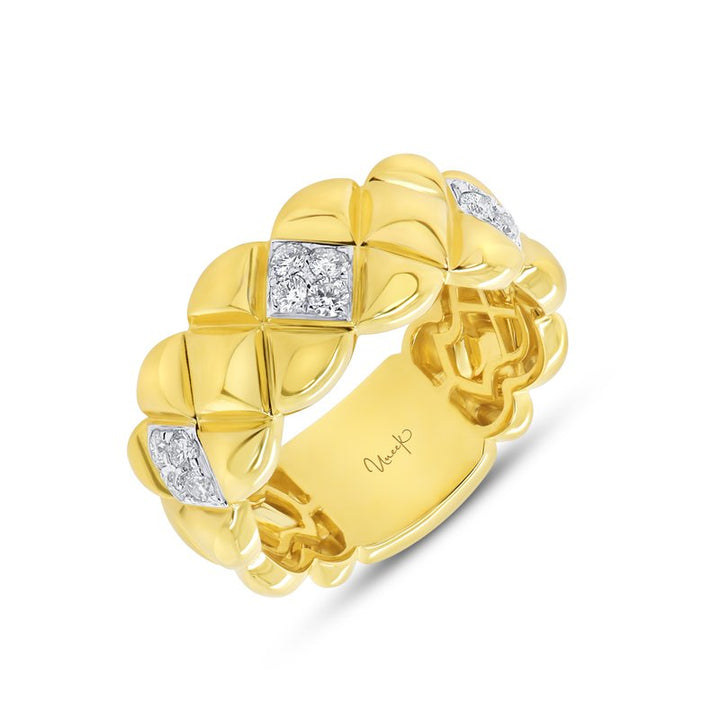 0.31ctw Diamond Quilt Ring