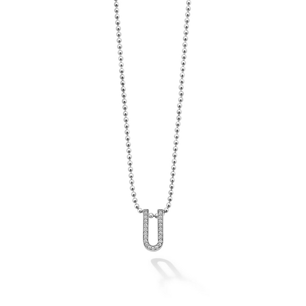 Linear Diamond Pendant Necklace