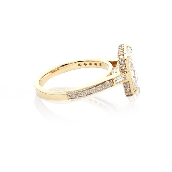 3.42ctw Radiant Cut Diamond Engagement Ring