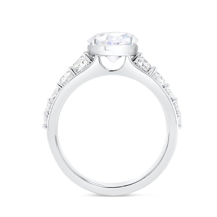 1.38ctw Diamond Oval Engagement Ring