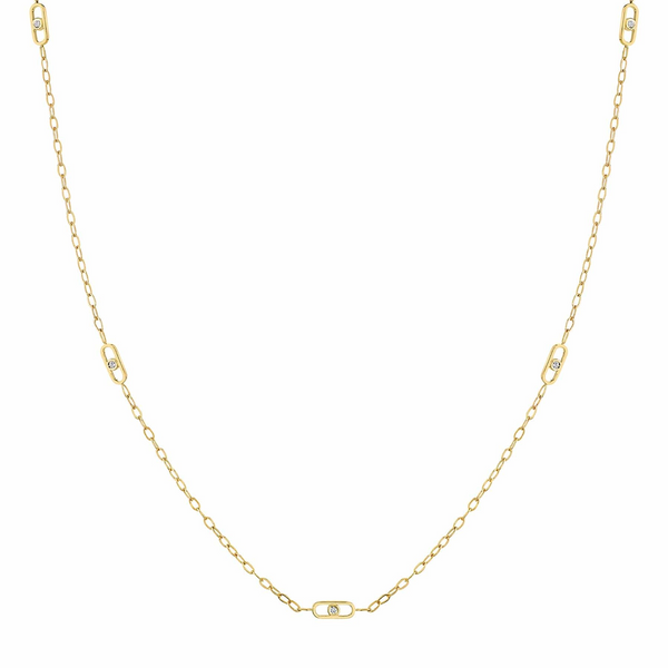 0.10ctw Diamond Streamlined Necklace