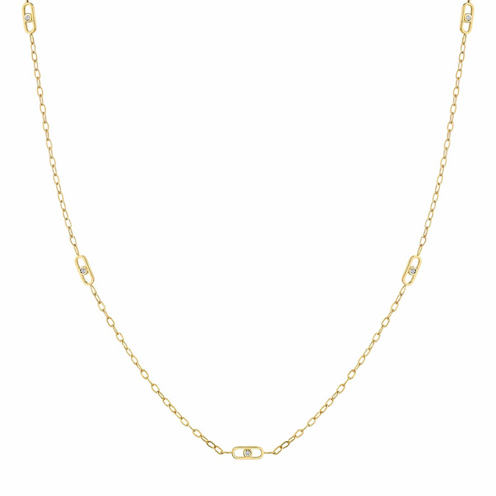 0.10ctw Diamond Streamlined Necklace