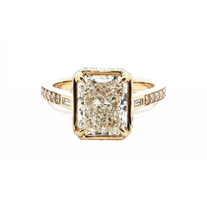 3.42ctw Radiant Cut Diamond Engagement Ring