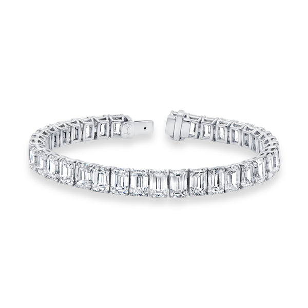 36.78ctw Diamond Emerald Tennis Bracelet