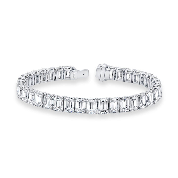 36.78ctw Diamond Emerald Tennis Bracelet