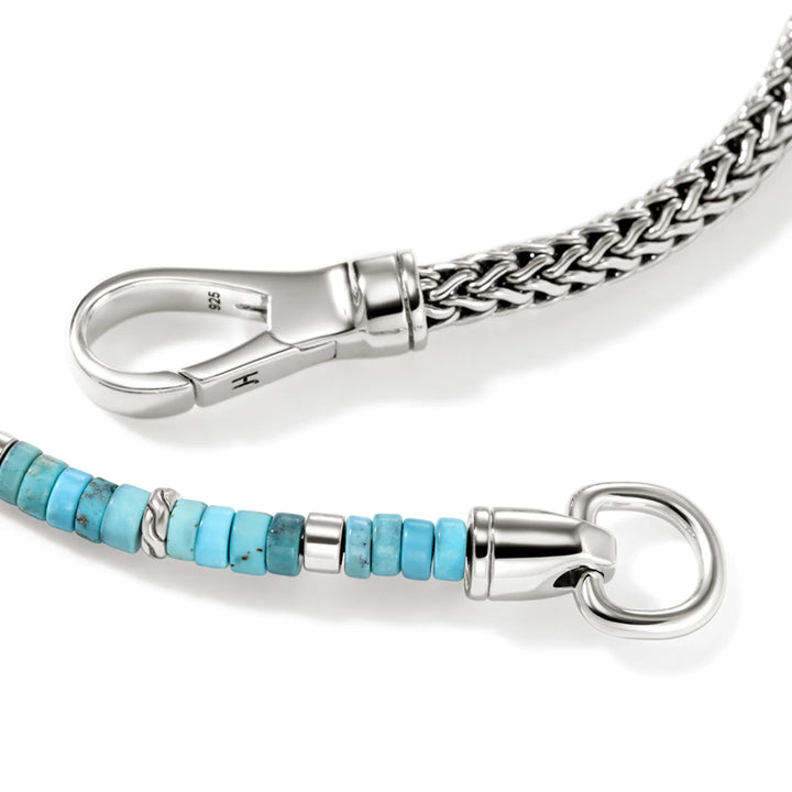 Sterling Silver Heishi Chain Bracelet