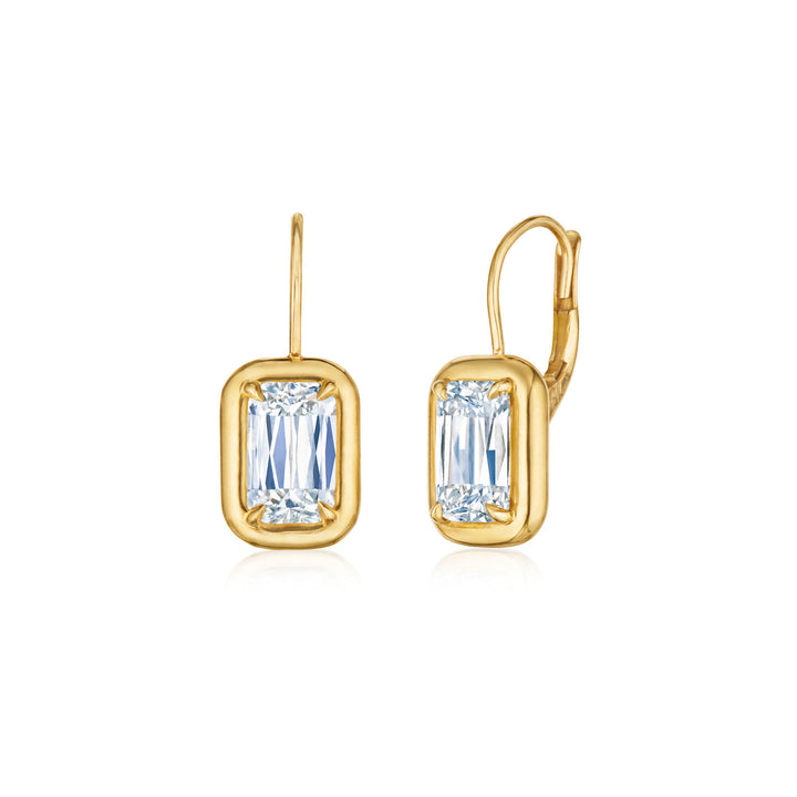 1.40ctw Diamond Bezel Drop Earrings