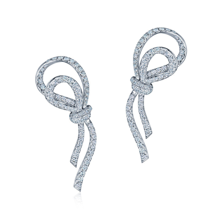 1.42ctw Diamond Bow Earrings